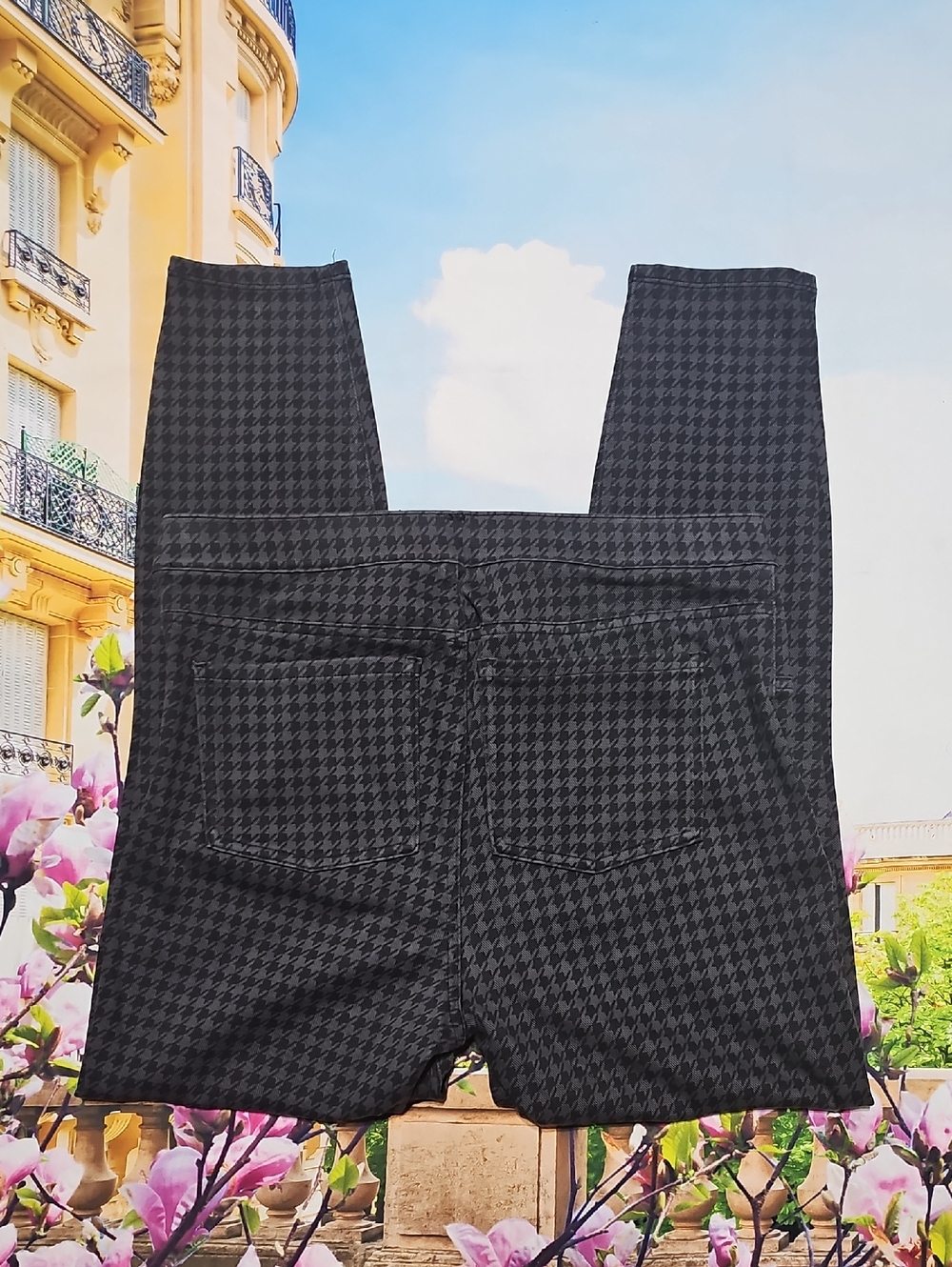 Spanx Black and Gray Houndstooth High Waist Leggings Pants Size XL - Picture 4 of 4